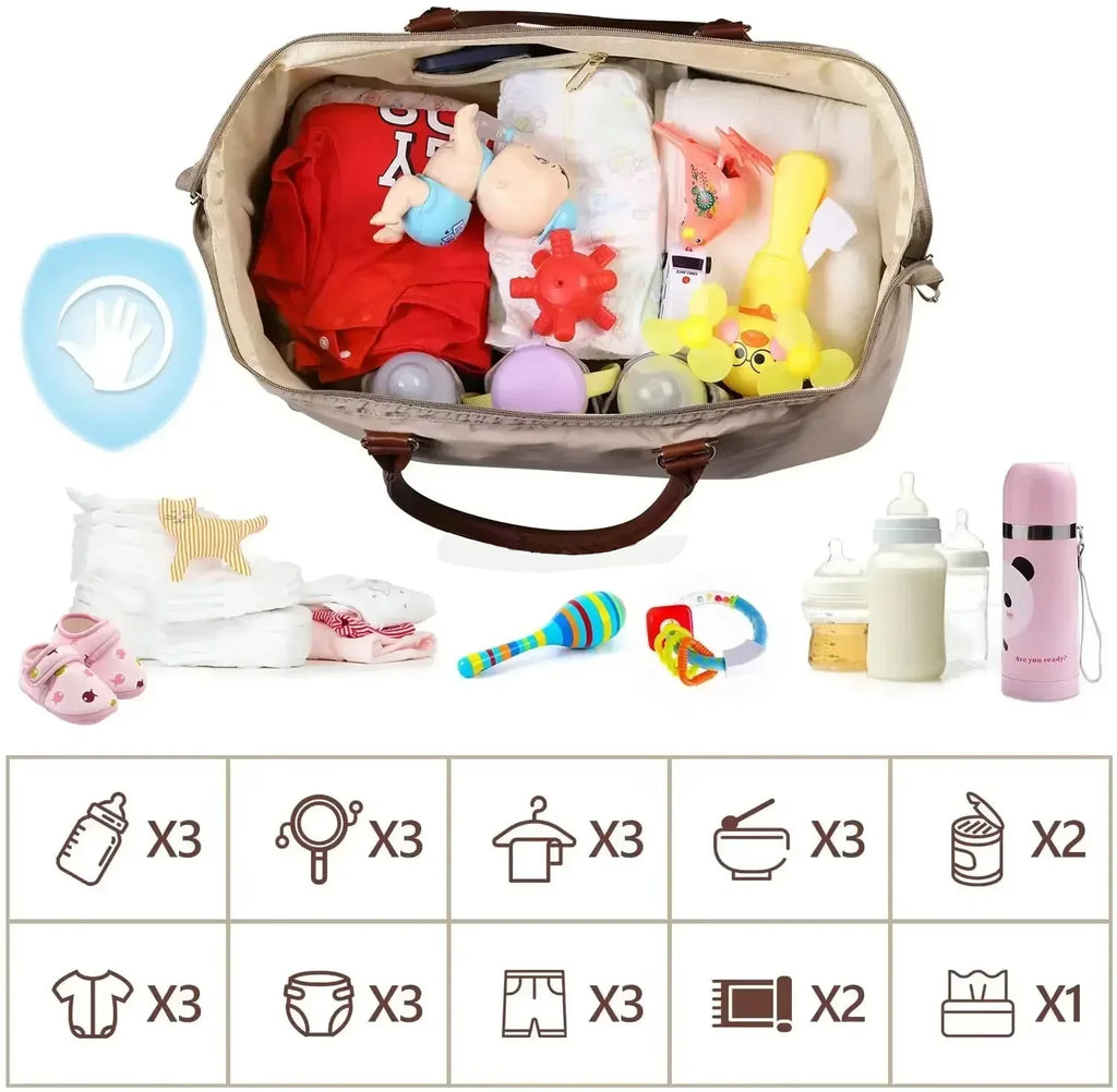 Sac à langer hobo en tissu – Grand format