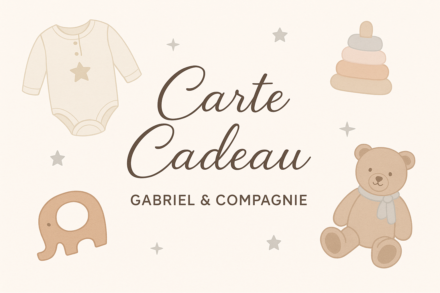 Carte cadeau Gabriel & Compagnie – Offrez la liberté de choisir
