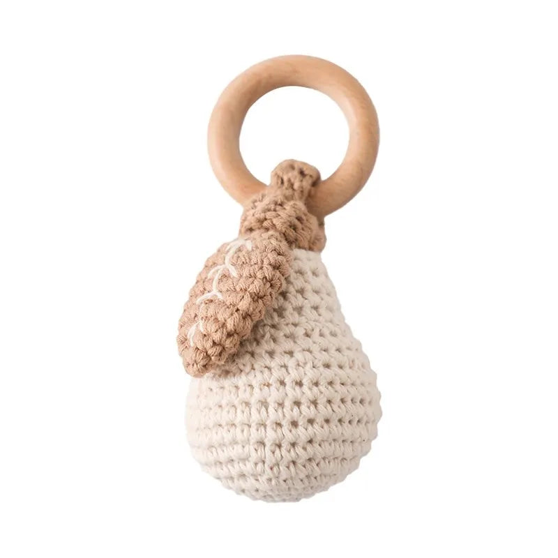 Hochet au crochet – Naturel & sensoriel