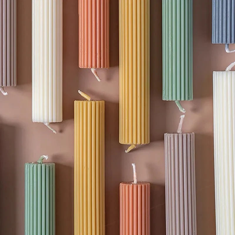 Bougie Longue – Cire de Soja & Couleurs Bonbon