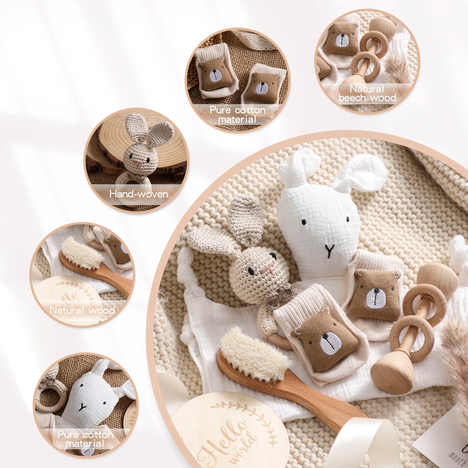 Coffret naissance 7 pièces – Eveil & tendresse
