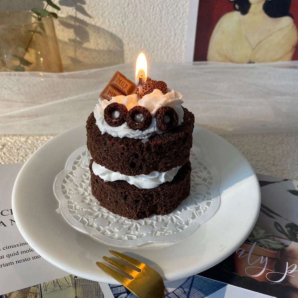Bougie Gâteau au Chocolat – Déco Gourmande