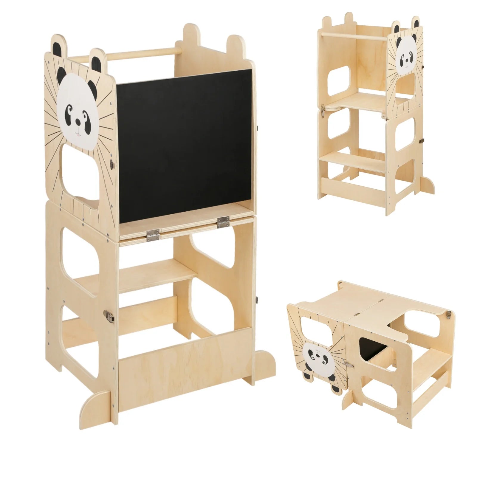 Tour d’apprentissage Montessori 3-en-1 – Évolutive & multifonction