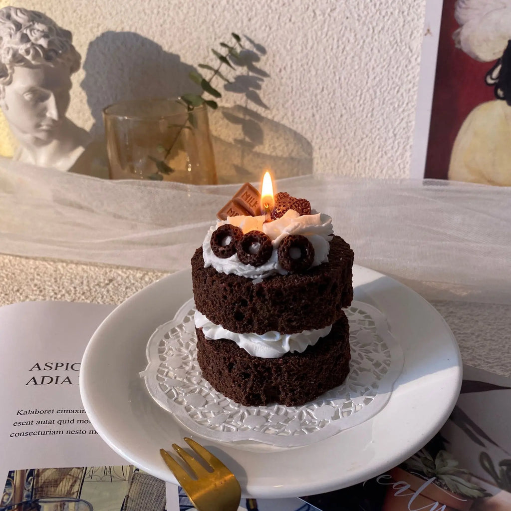 Bougie Gâteau au Chocolat – Déco Gourmande
