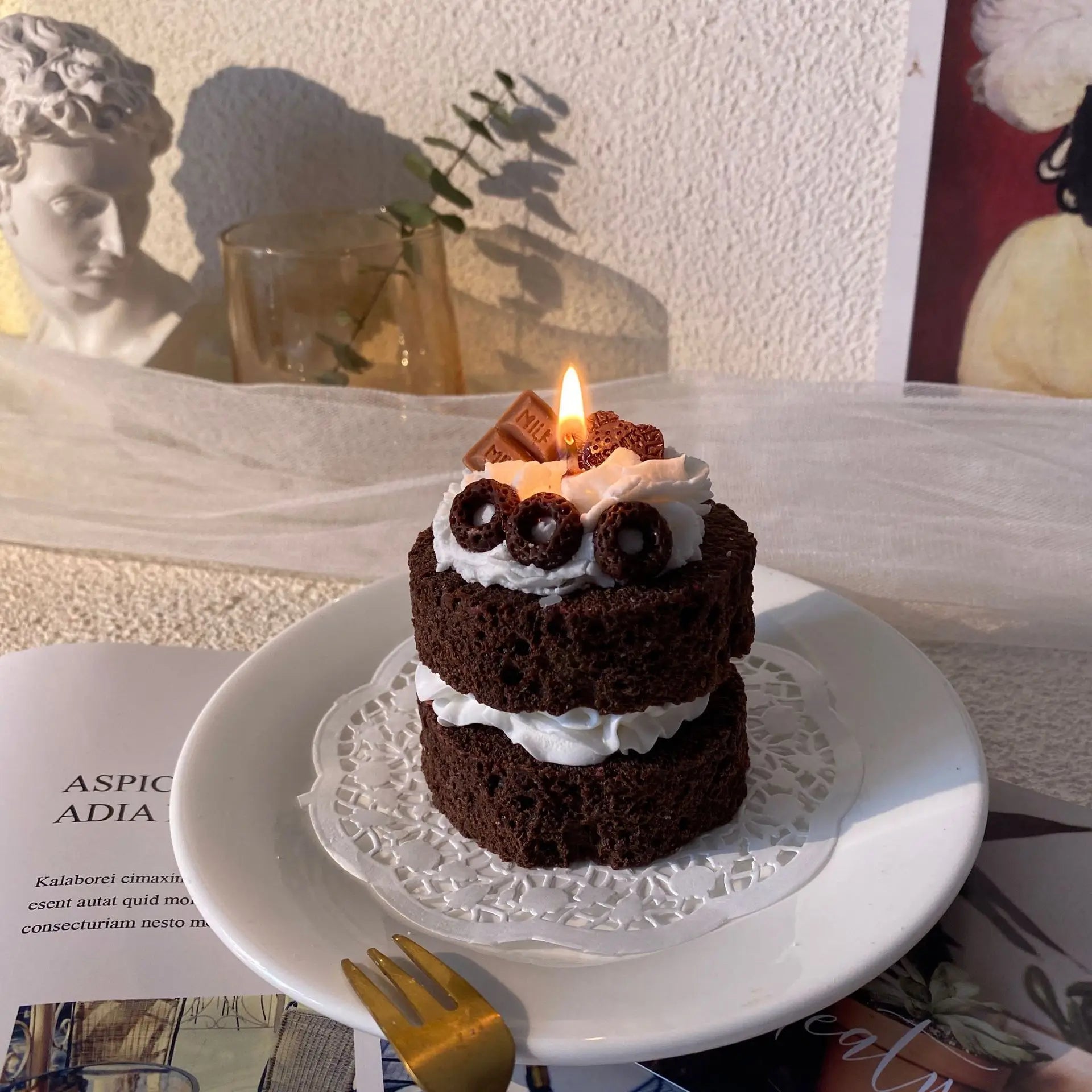 Bougie Gâteau au Chocolat – Déco Gourmande