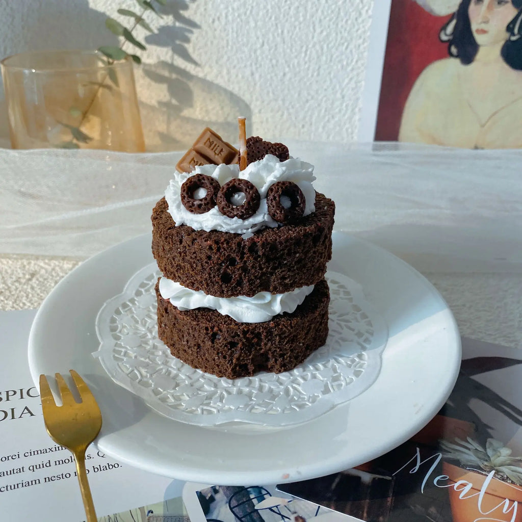 Bougie Gâteau au Chocolat – Déco Gourmande