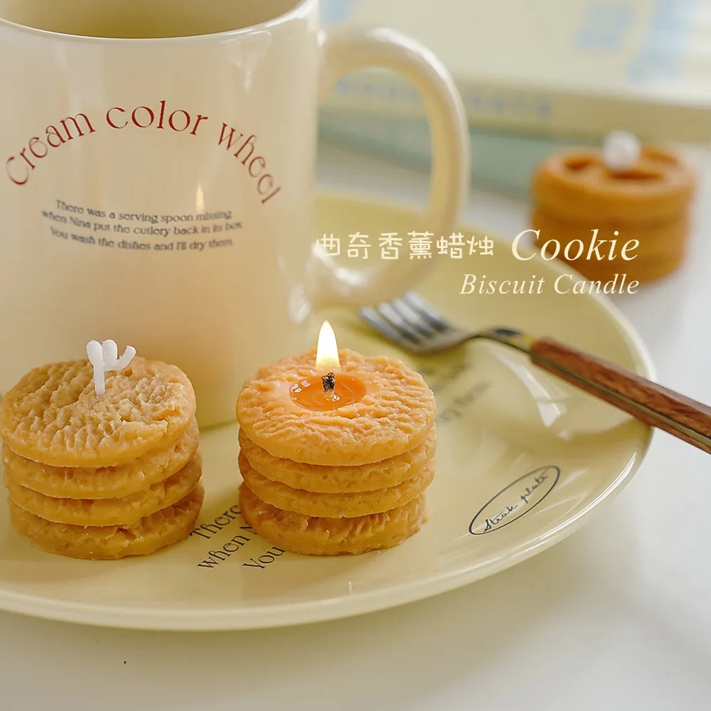 Coffret de 4 Bougies Biscuits – Fait Main