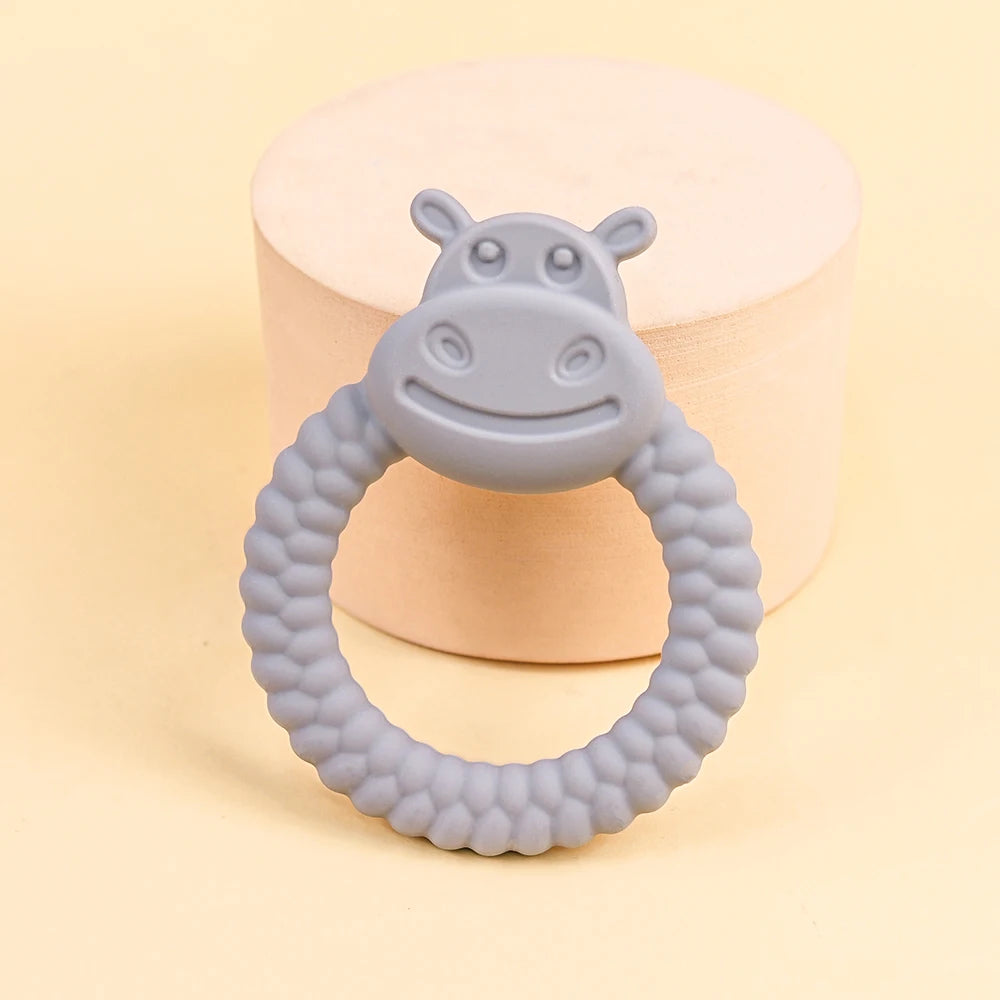 Anneau de dentition silicone hippopotame