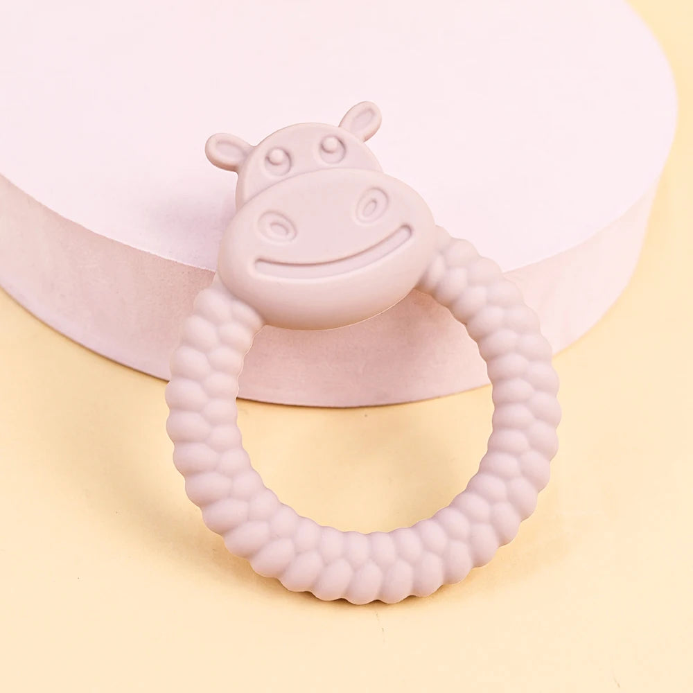 Anneau de dentition silicone hippopotame