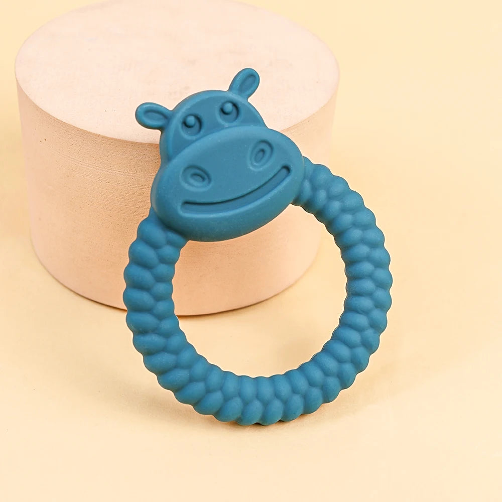 Anneau de dentition silicone hippopotame