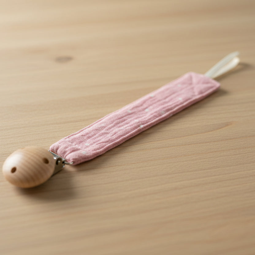 Attache tétine en coton doux – Clip sécurisé pour bébé