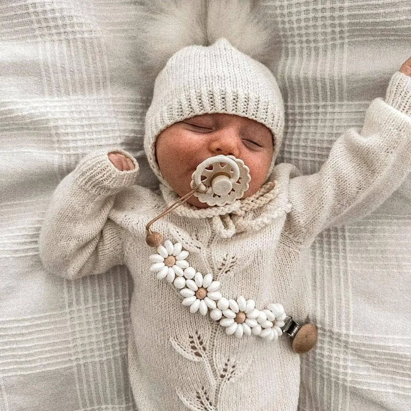 Attache tétine fleur marguerite silicone sans BPA