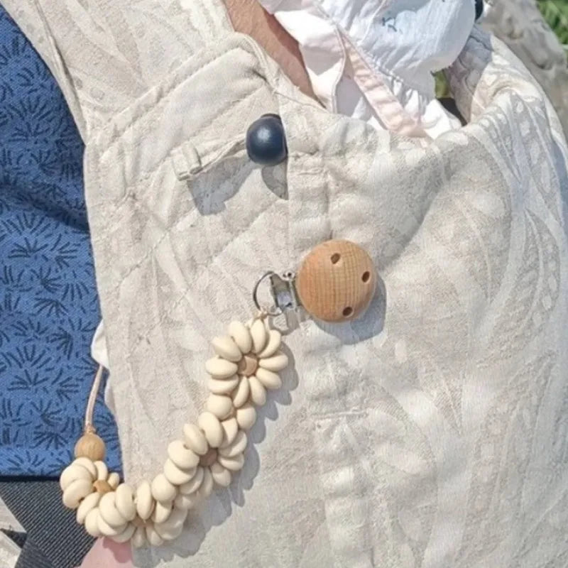 Attache tétine fleur marguerite silicone sans BPA