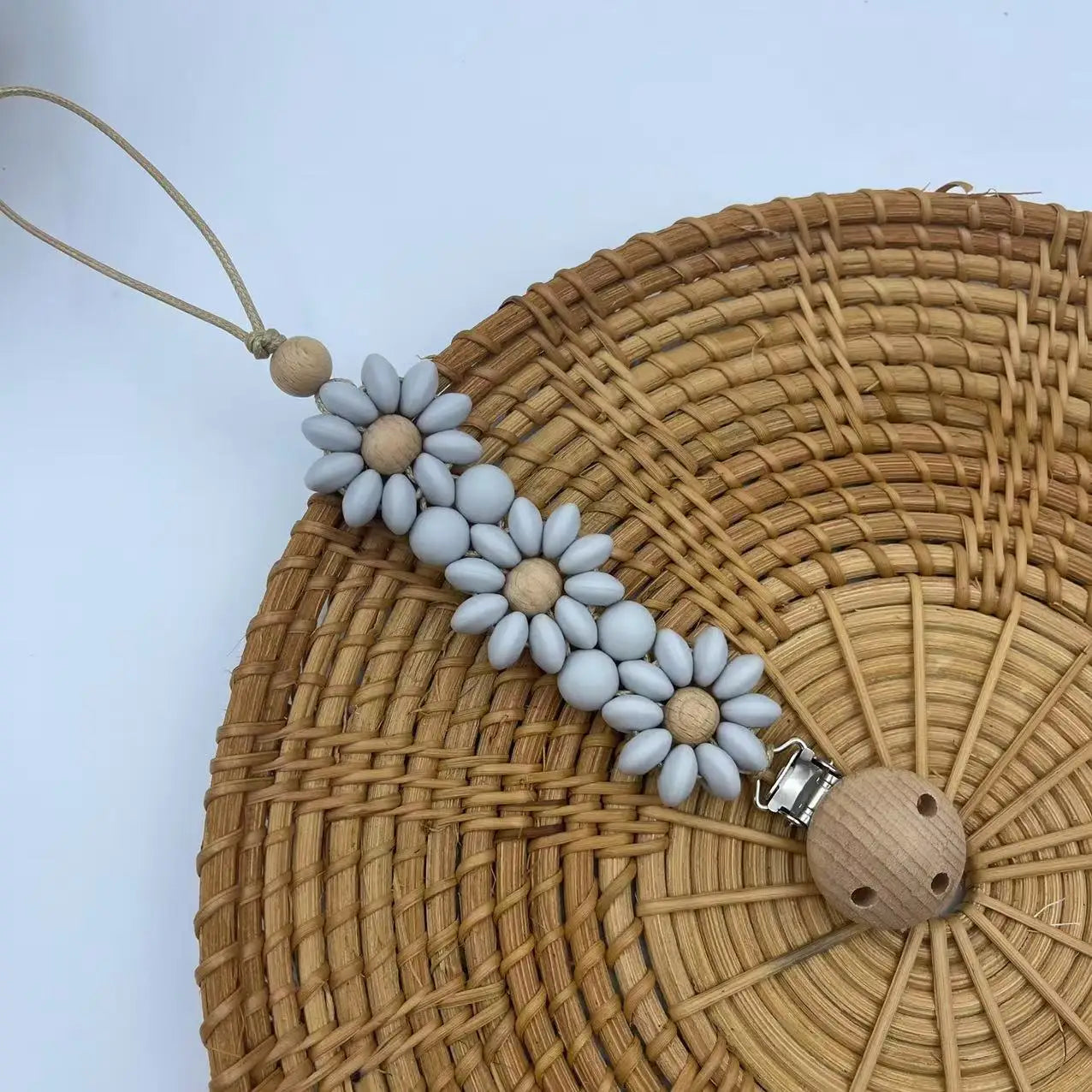 Attache tétine fleur marguerite silicone sans BPA