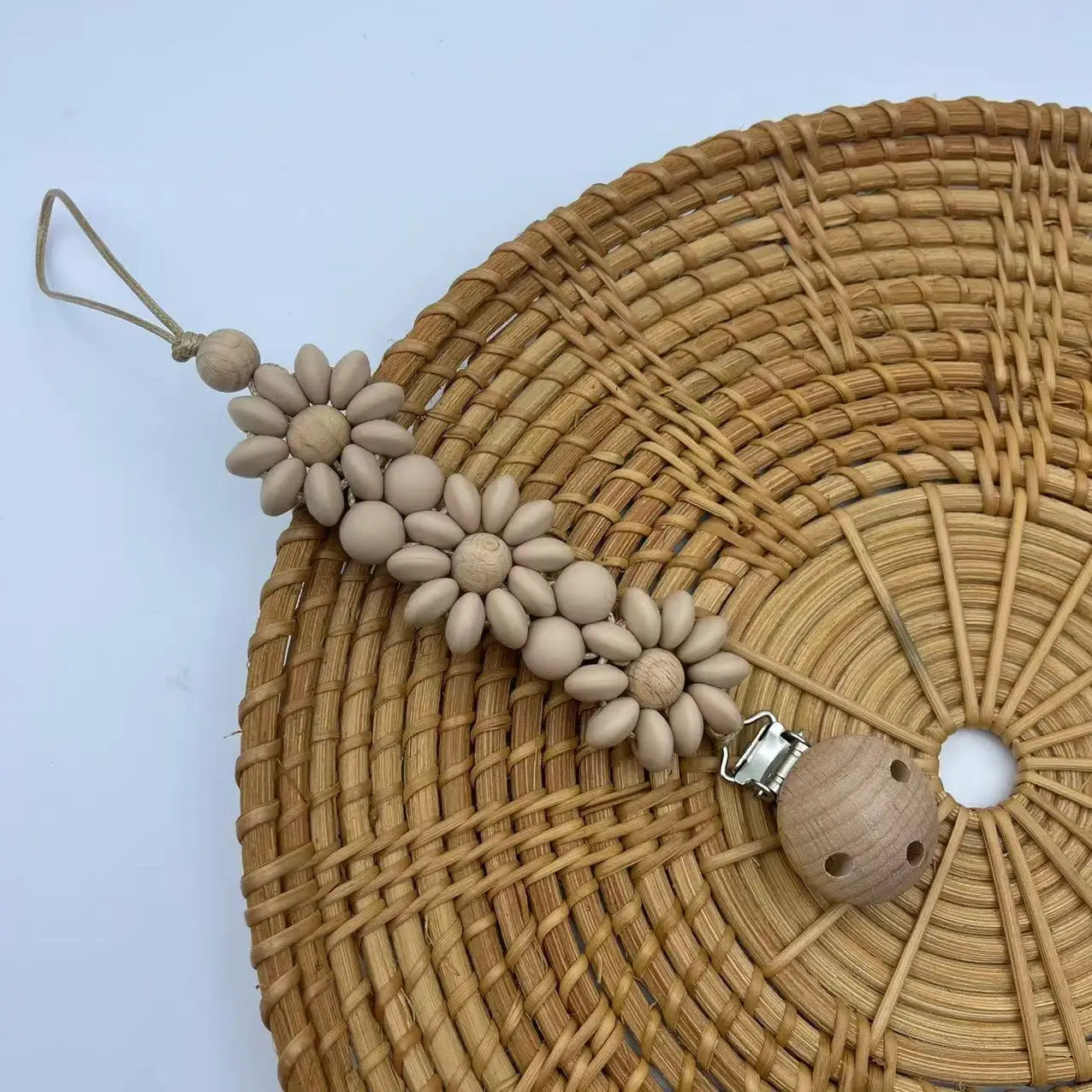 Attache tétine fleur marguerite silicone sans BPA