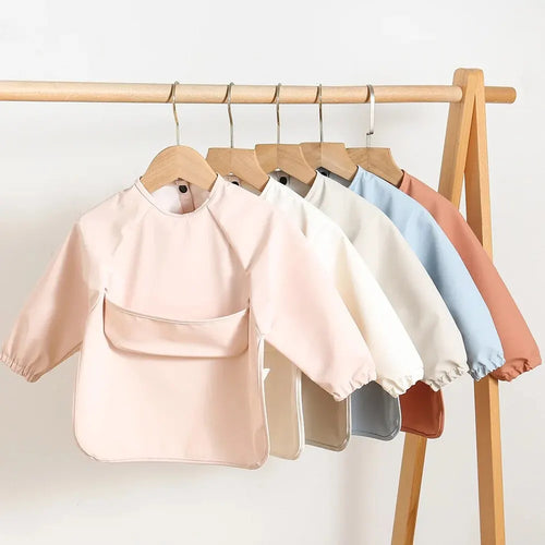 Bavoir tablier bébé imperméable à manches longues