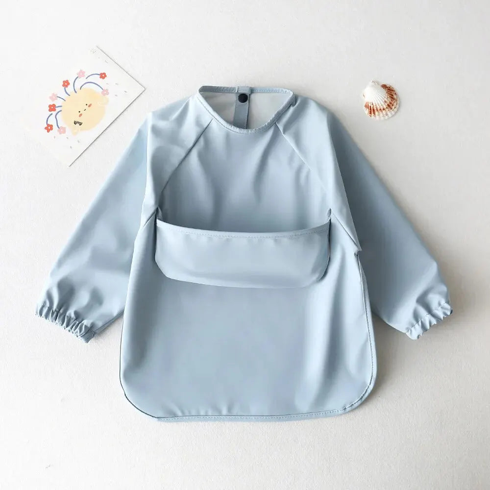 Bavoir tablier bébé imperméable à manches longues
