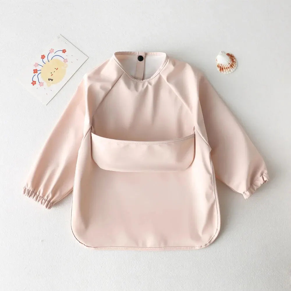 Bavoir tablier bébé imperméable à manches longues