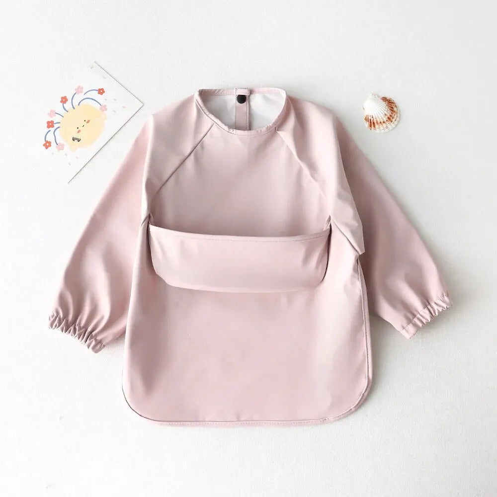 Bavoir tablier bébé imperméable à manches longues