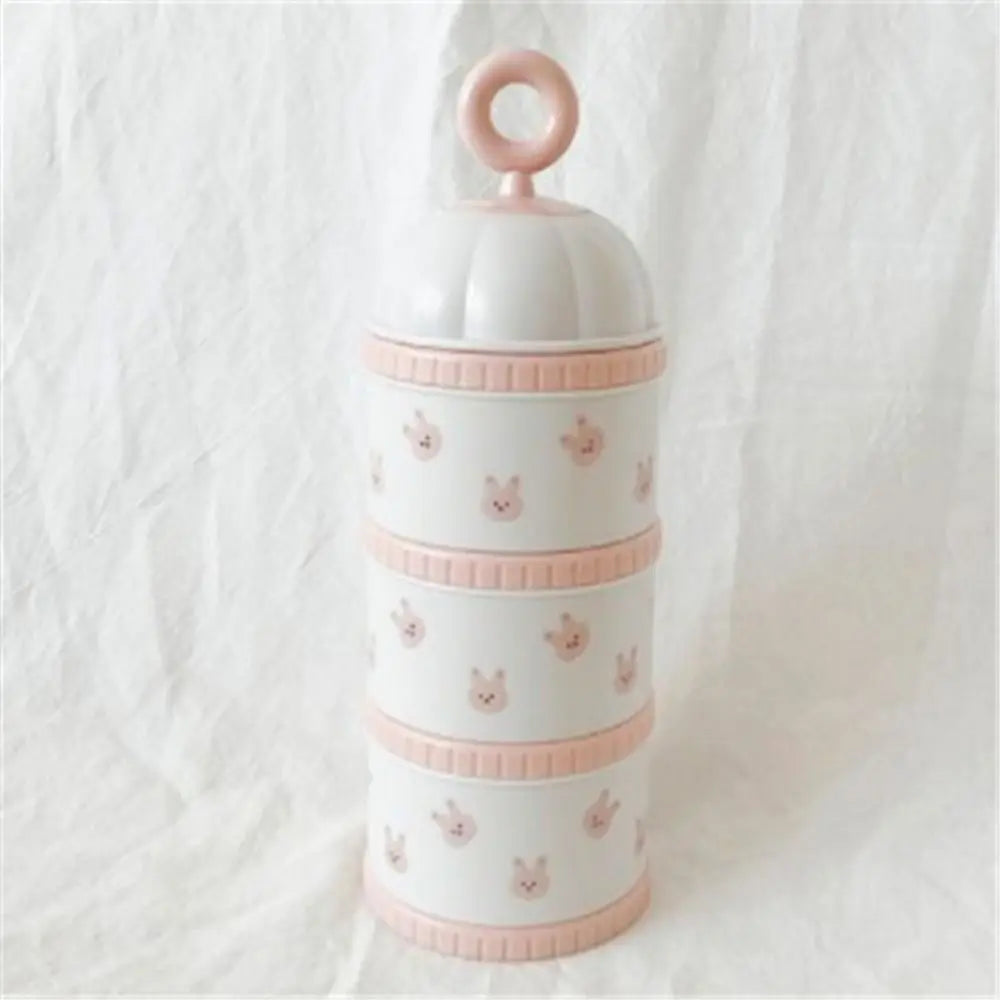 Boite doseuse de lait à motifs 3 compartiments