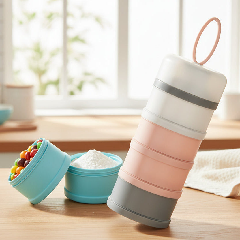 Boite doseuse de lait portable 4 compartiments