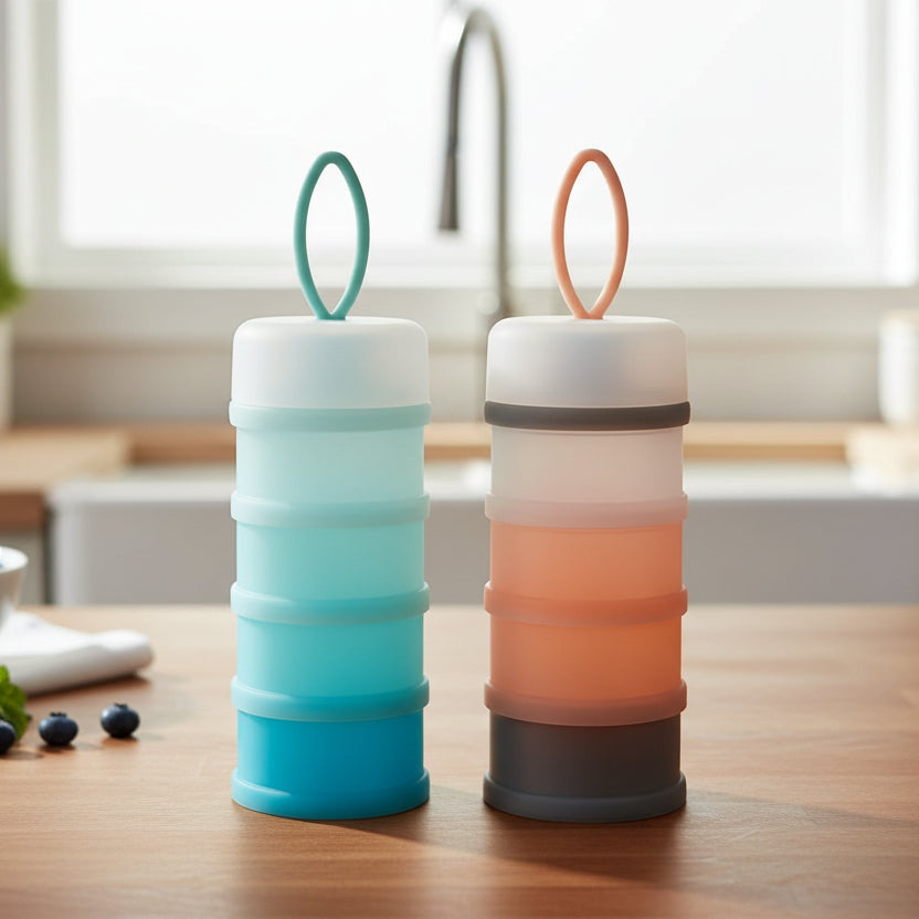 Boite doseuse de lait portable 4 compartiments