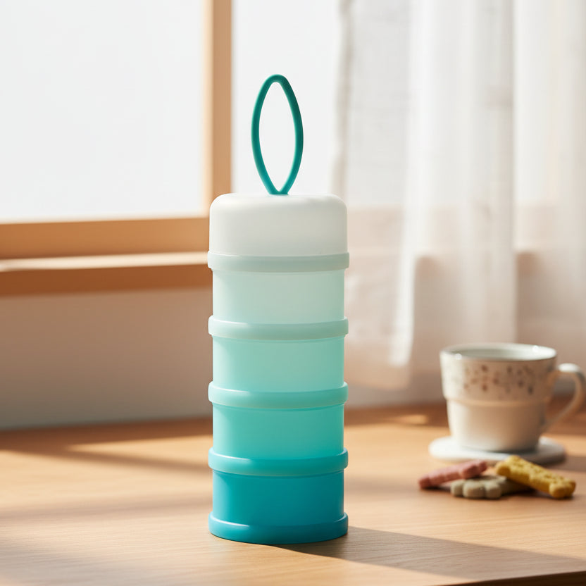 Boite doseuse de lait portable 4 compartiments