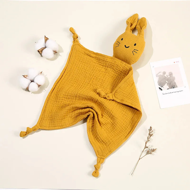 Doudou lange en mousselin bébé lapin