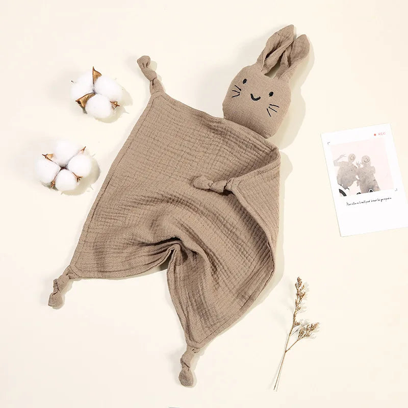 Doudou lange en mousselin bébé lapin