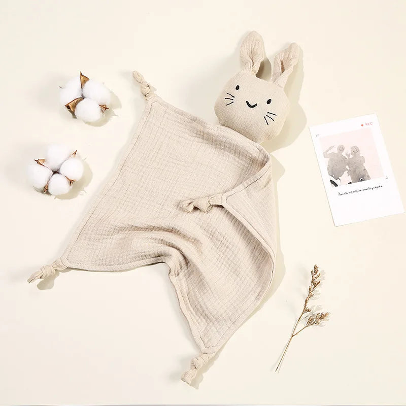 Doudou lange en mousselin bébé lapin