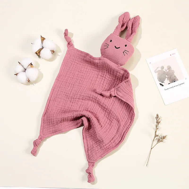 Doudou lange en mousselin bébé lapin
