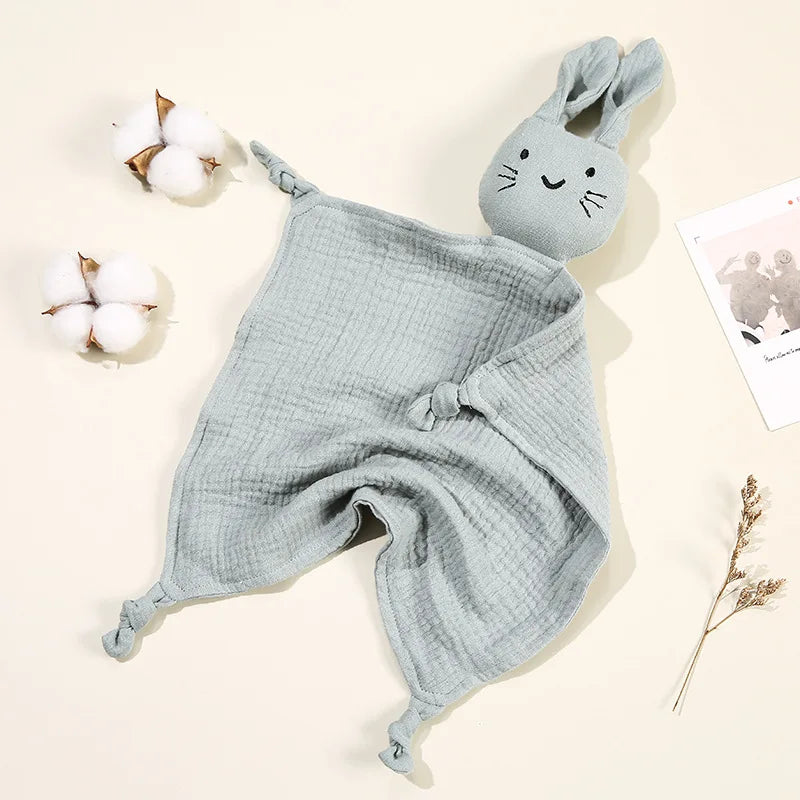 Doudou lange en mousselin bébé lapin