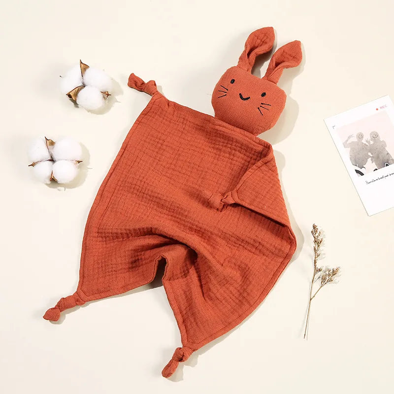 Doudou lange en mousselin bébé lapin