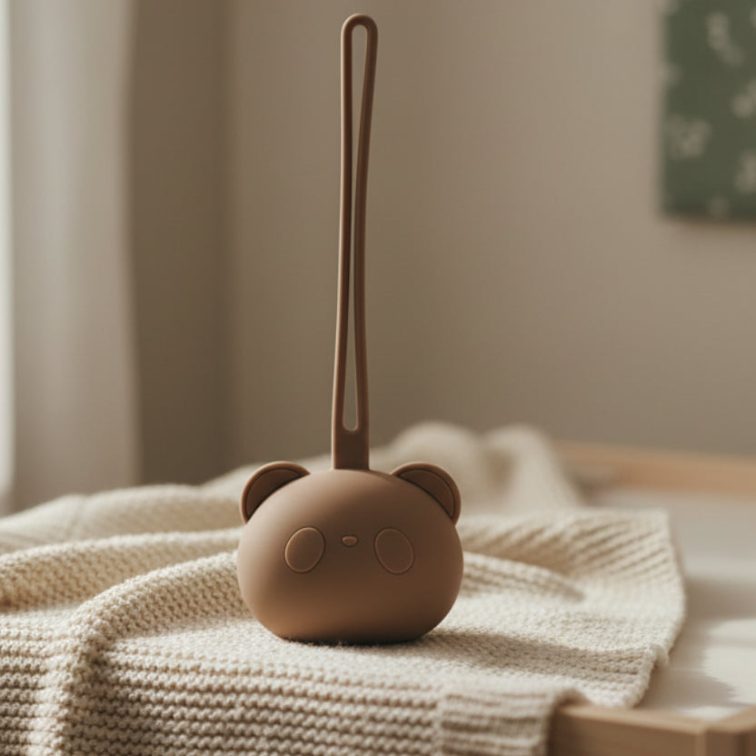 Boite à tétine en silicone panda sans BPA