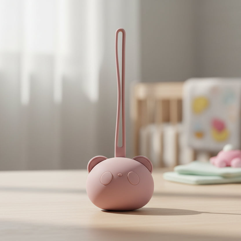 Boite à tétine en silicone panda sans BPA