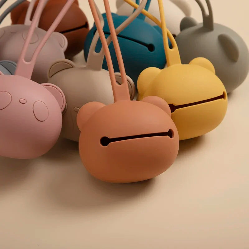 Boite à tétine en silicone panda sans BPA