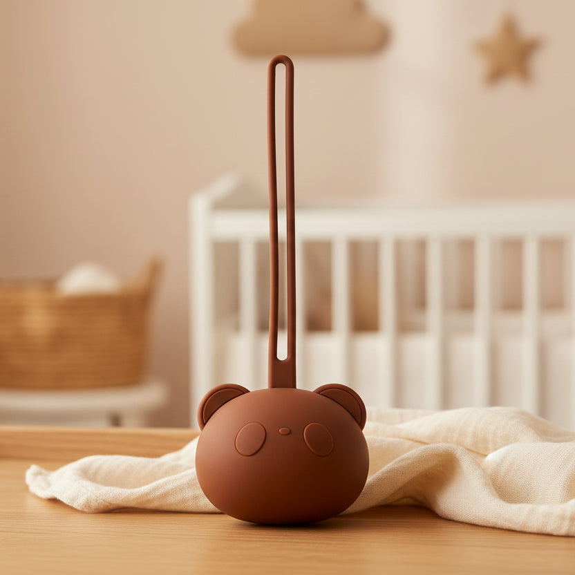 Boite à tétine en silicone panda sans BPA