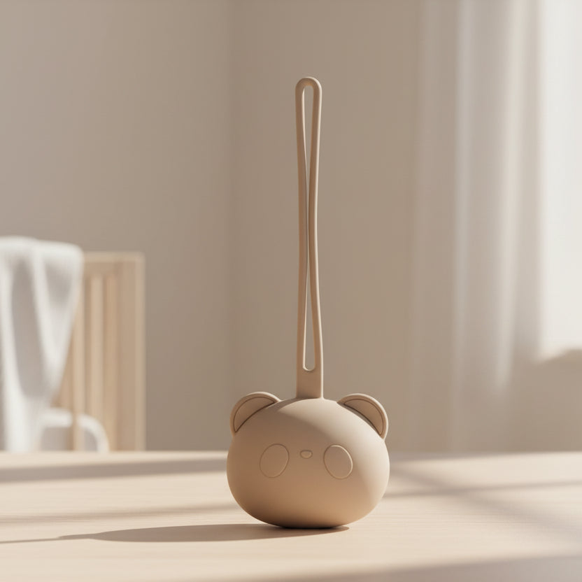 Boite à tétine en silicone panda sans BPA
