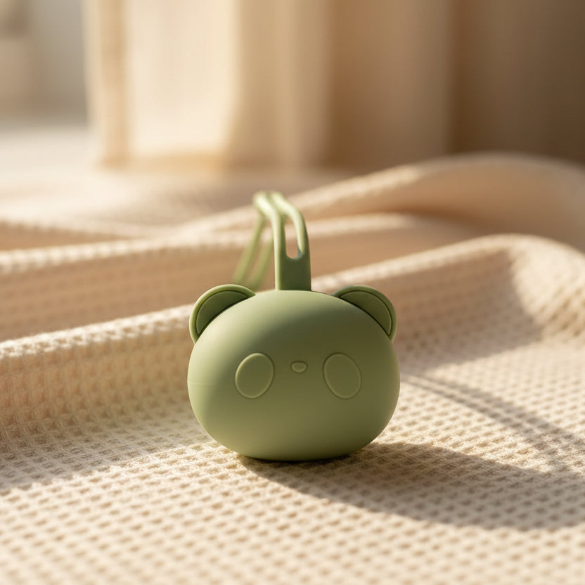 Boite à tétine en silicone panda sans BPA