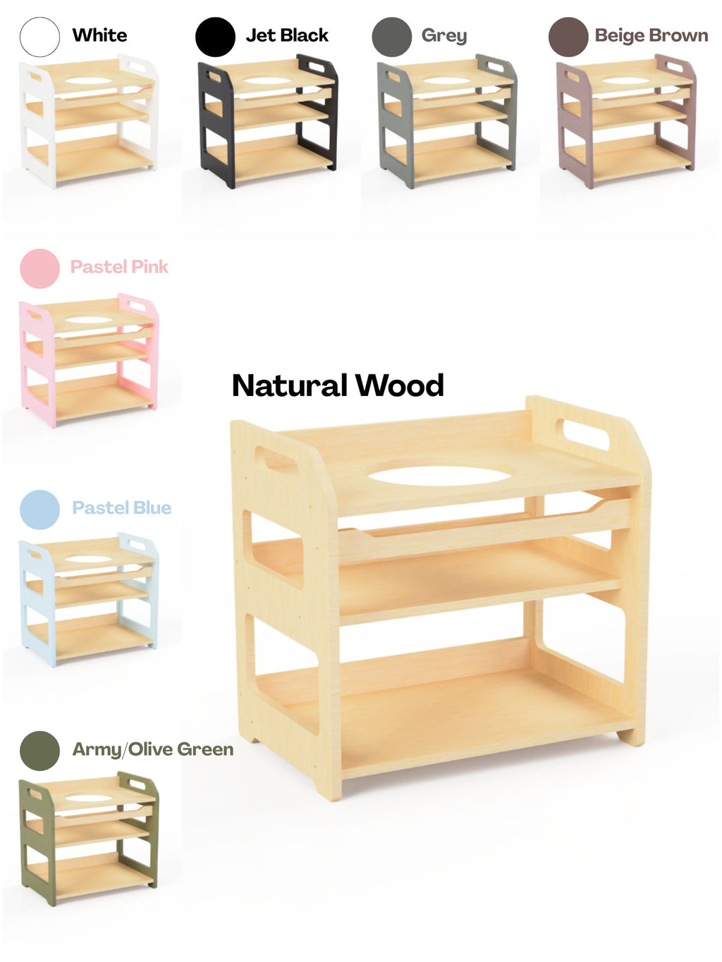 Buanderie Montessori en bois avec rangements 