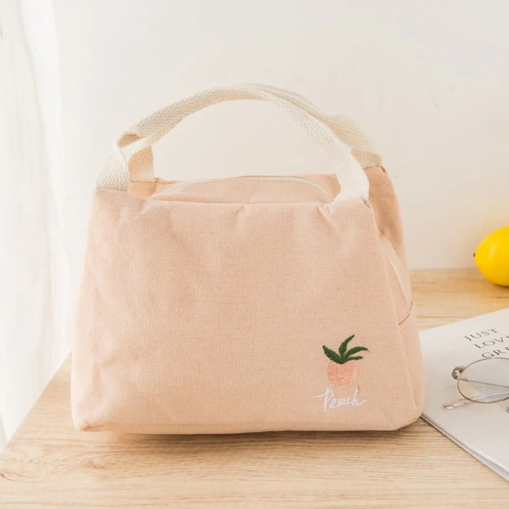 Lunch bag isotherme enfant motifs fruités toile canvas