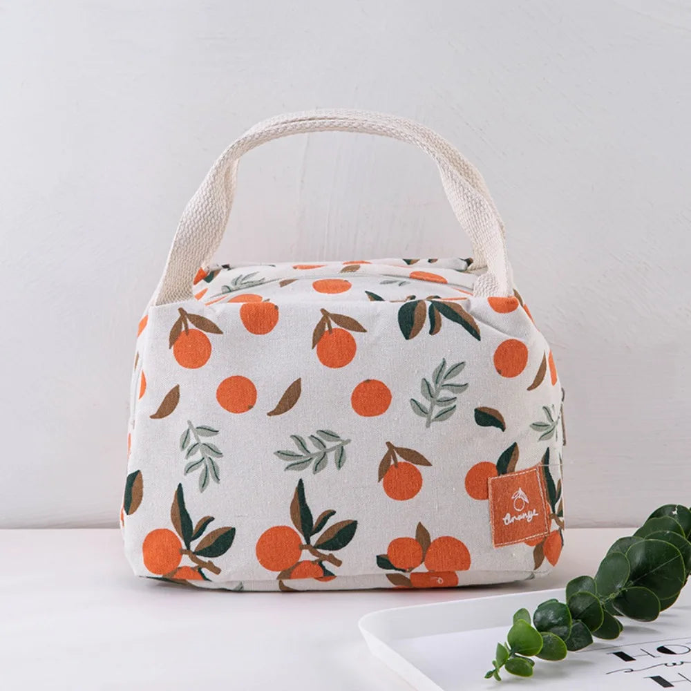 Lunch bag isotherme enfant motifs fruités toile canvas