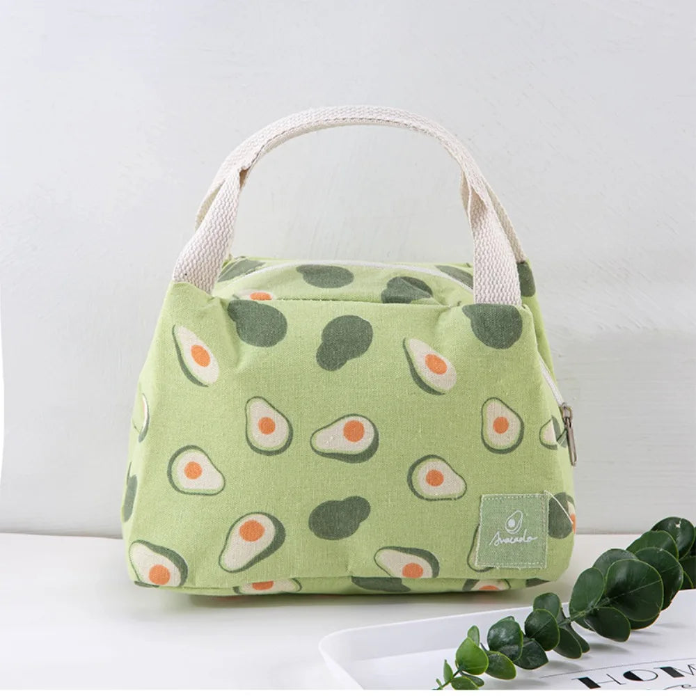 Lunch bag isotherme enfant motifs fruités toile canvas