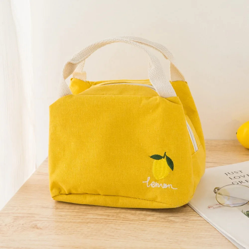 Lunch bag isotherme enfant motifs fruités toile canvas
