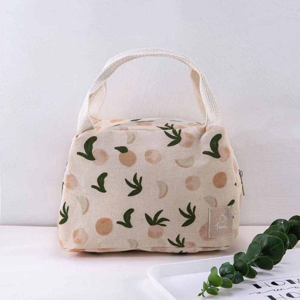 Lunch bag isotherme enfant motifs fruités toile canvas