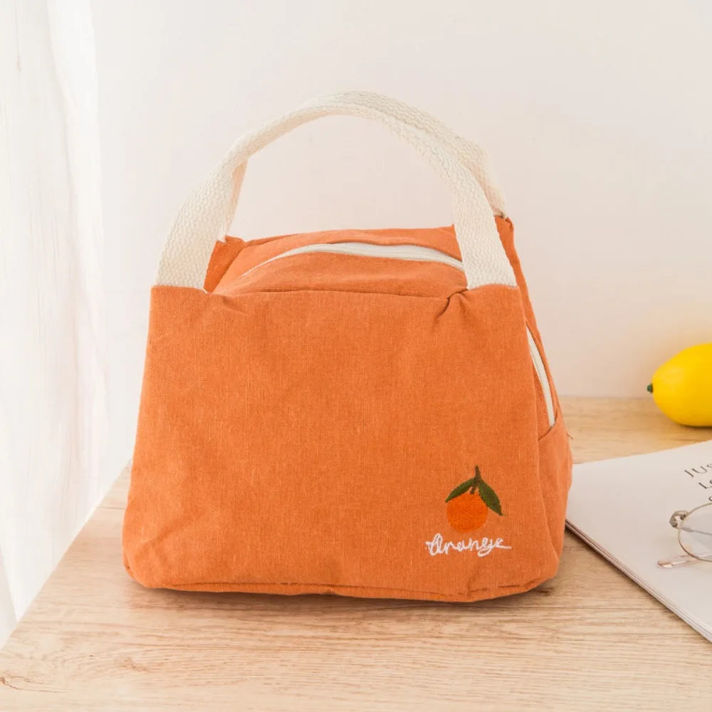 Lunch bag isotherme enfant motifs fruités toile canvas