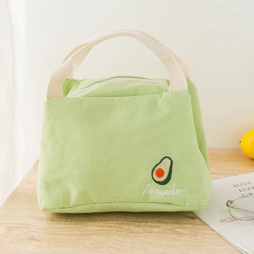 Lunch bag isotherme enfant motifs fruités toile canvas