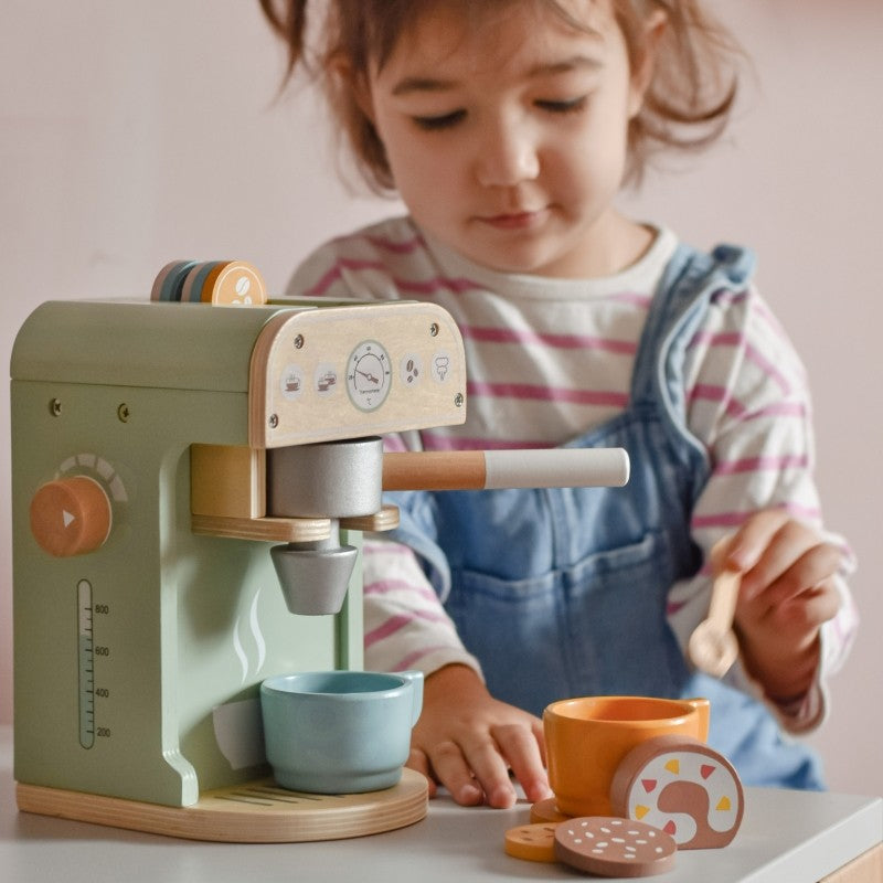 Machine à café en bois jouet enfant