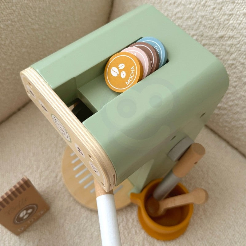 Machine à café en bois jouet enfant