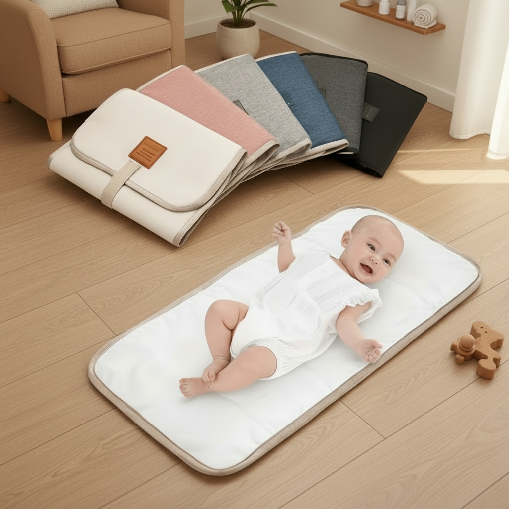 Matelas à langer pliable – Imperméable & compact